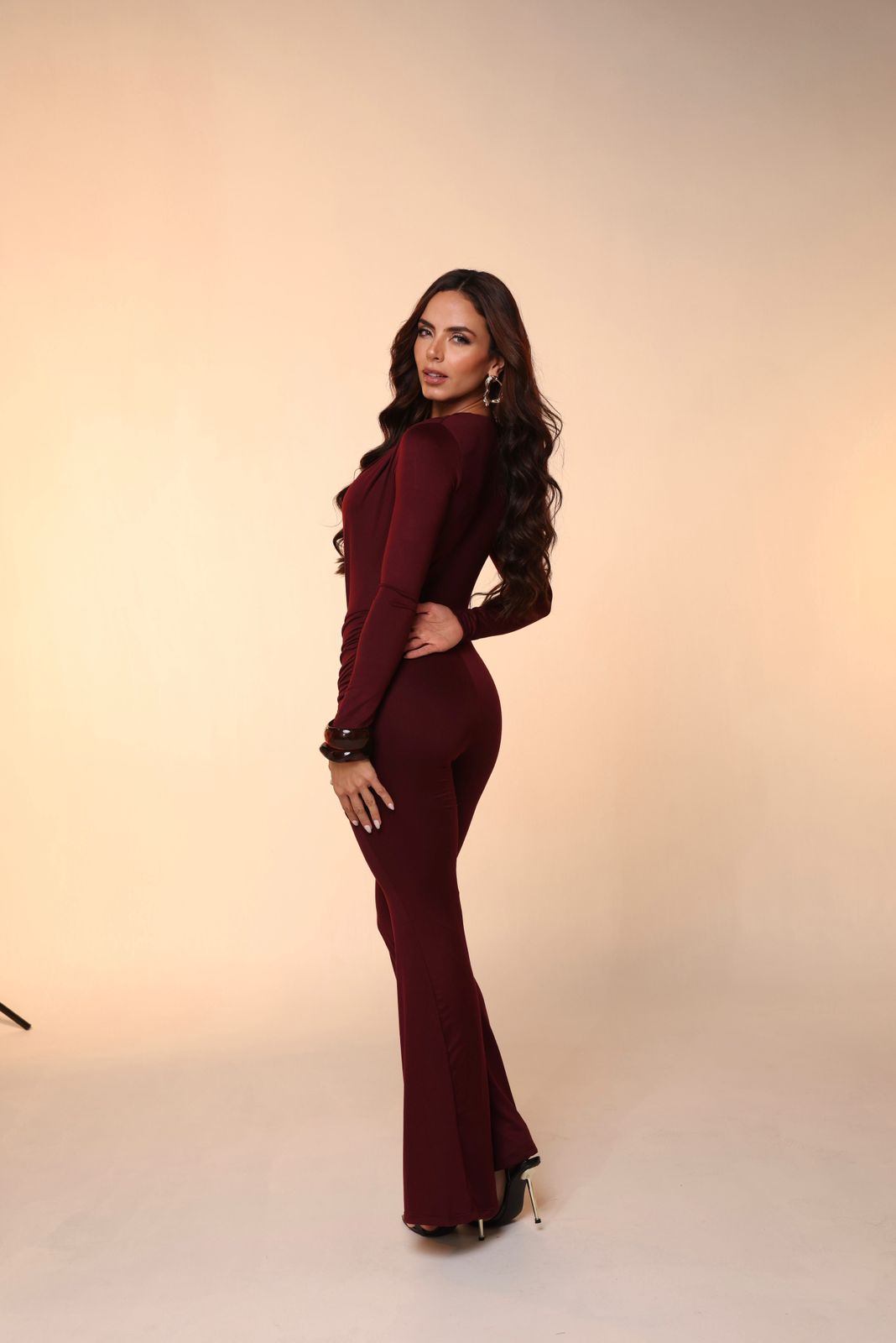 MIDNIGHT JUMPSUIT BURGUNDY